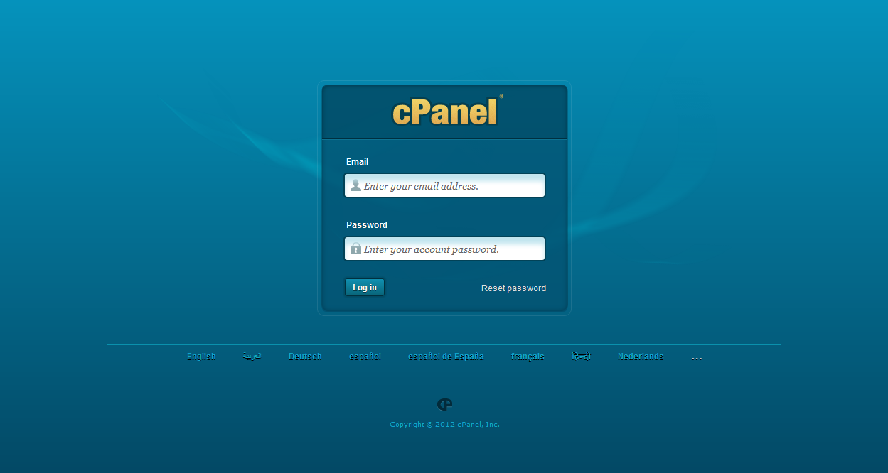 cPanel para hosting-hostname